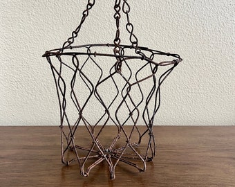 Vintage Wire Basket, Vintage Metal Plant Basket, Rustic Decor, Wire Basket, Wire Basket, Hanging Plant Basket, Garden, Farmhouse