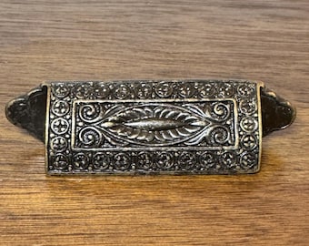 Vintage Bin Drawer Pull Ornate Bin Pull Hardware Cabinet Pull Cup Pull Restoration Hardwar