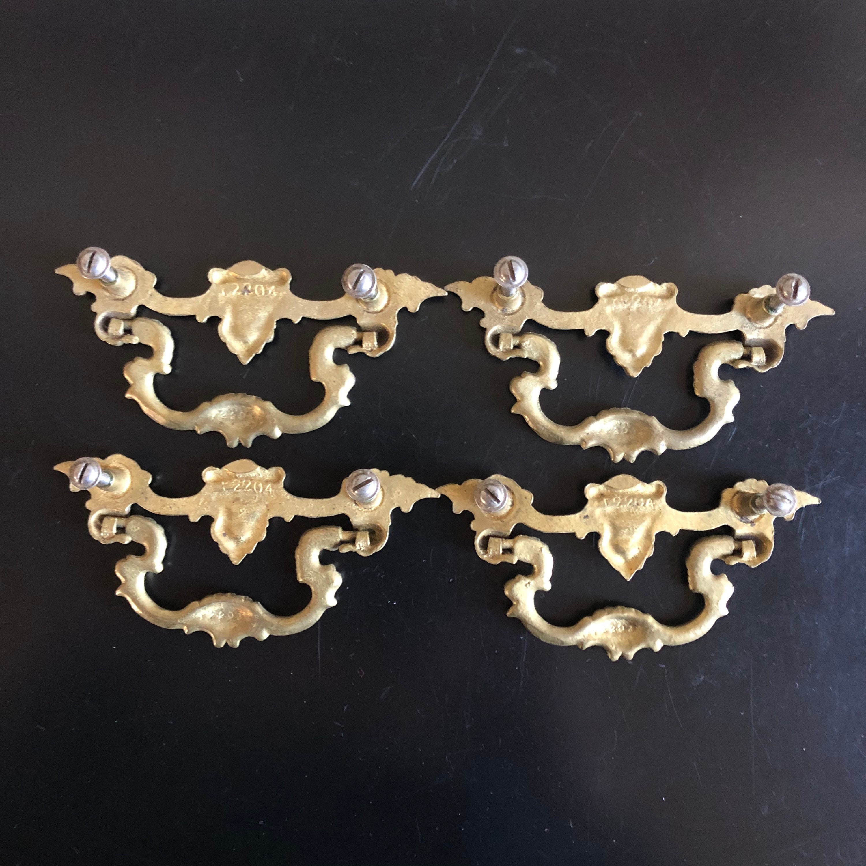 Antique Brass Drop Handle Drawer Pulls Brass Drawer Pulls Etsy