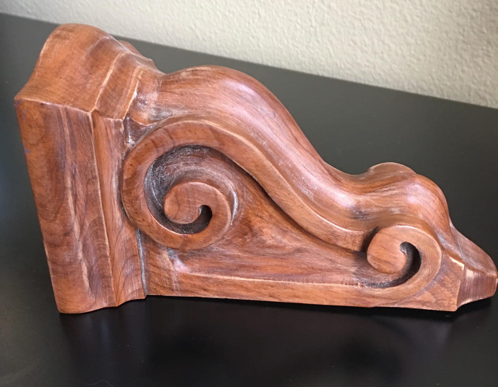 Small Enkeboll Wooden Wall Bracket in Stained Finish Wood Etsy