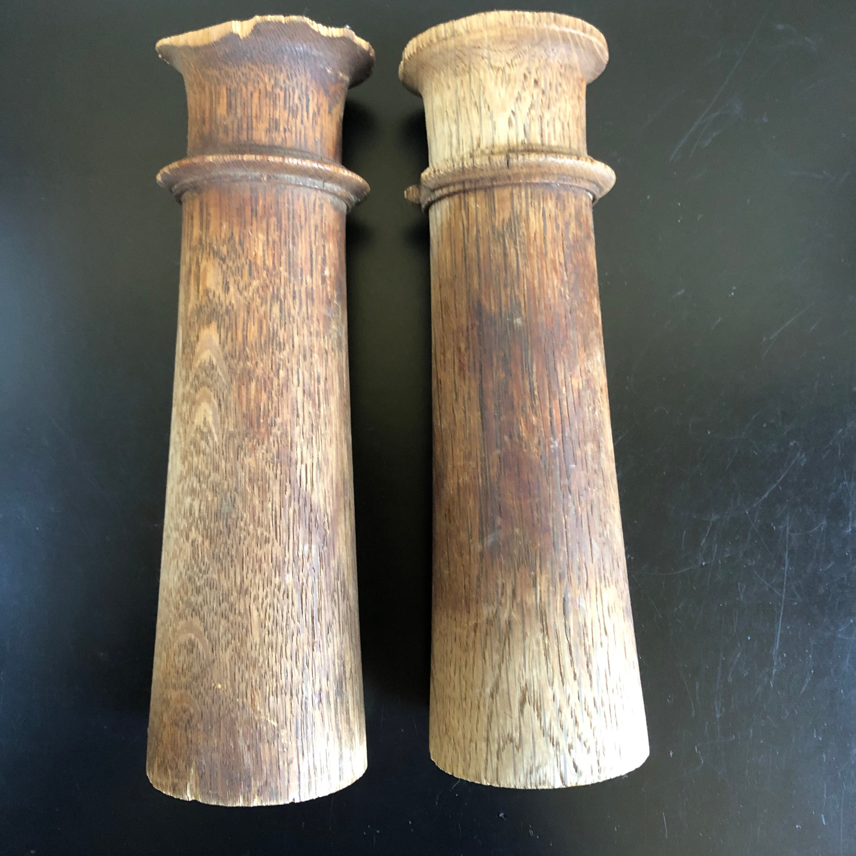 2 Vintage wood Spindle posts table legs balusters Etsy