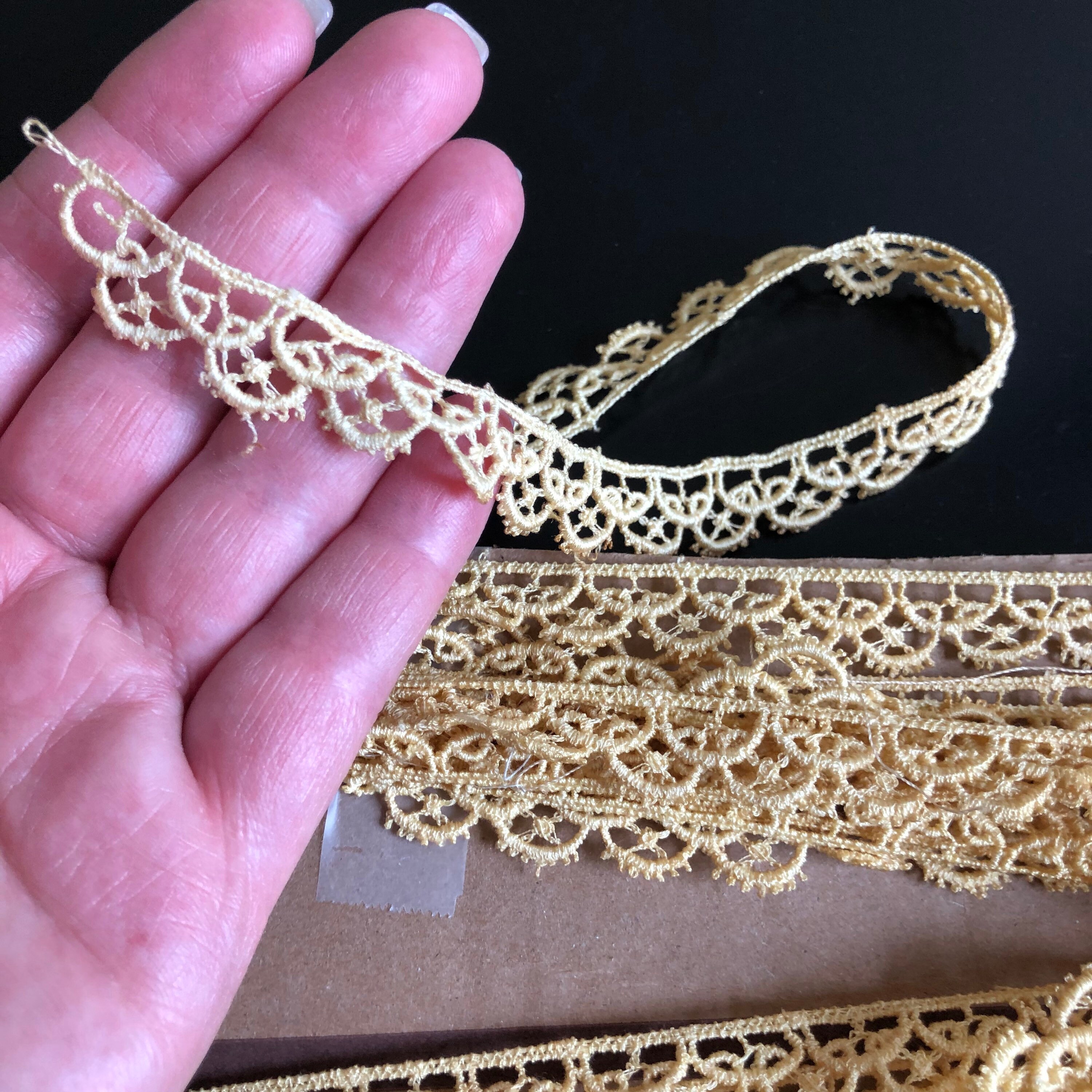 11 1/2 Yards Vintage Yellow Eyelet Trim Eyelet Trim Etsy