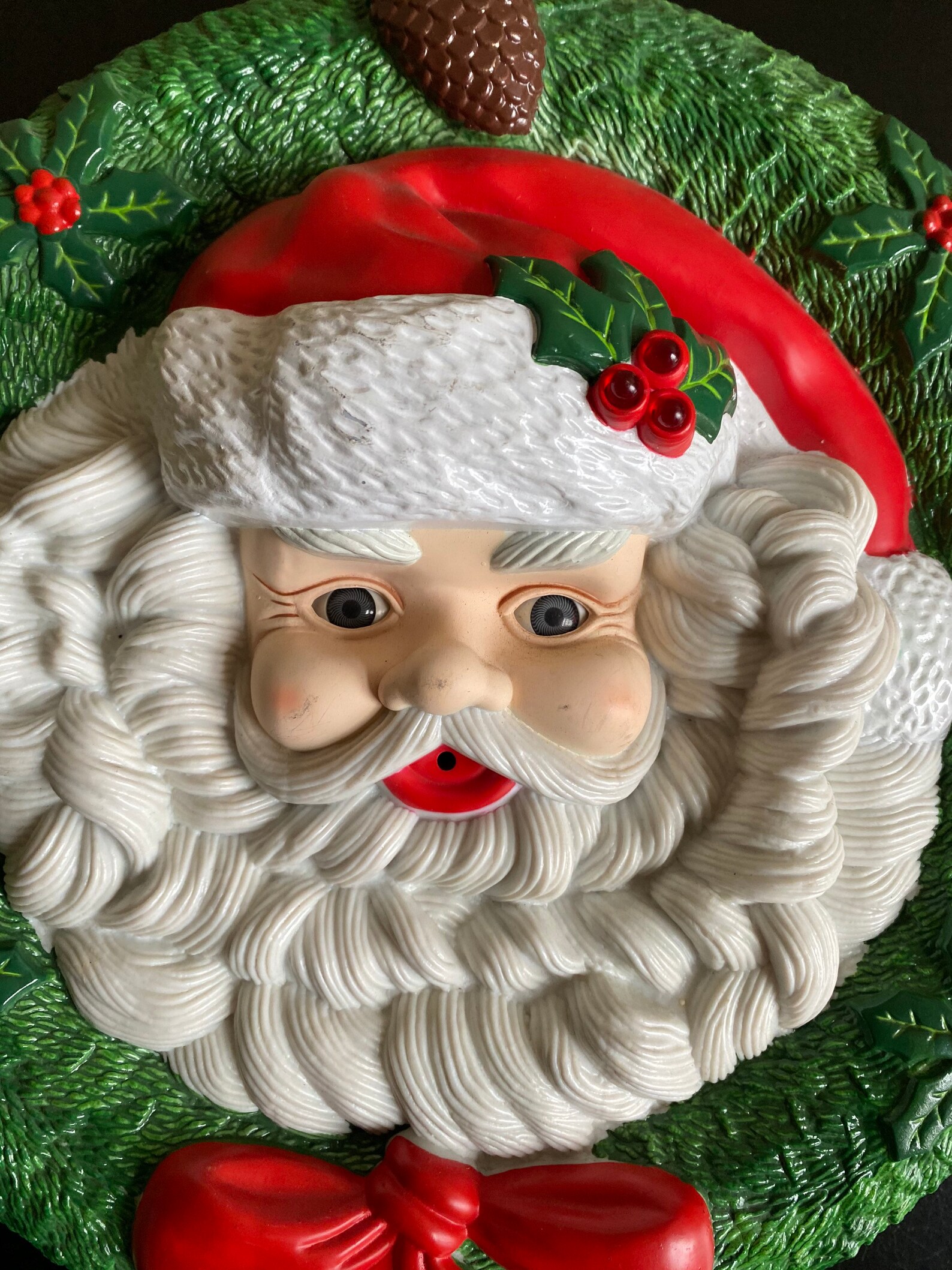 Vintage Santa Head Wall Door Hanging Motion Sensor Vintage Etsy.de