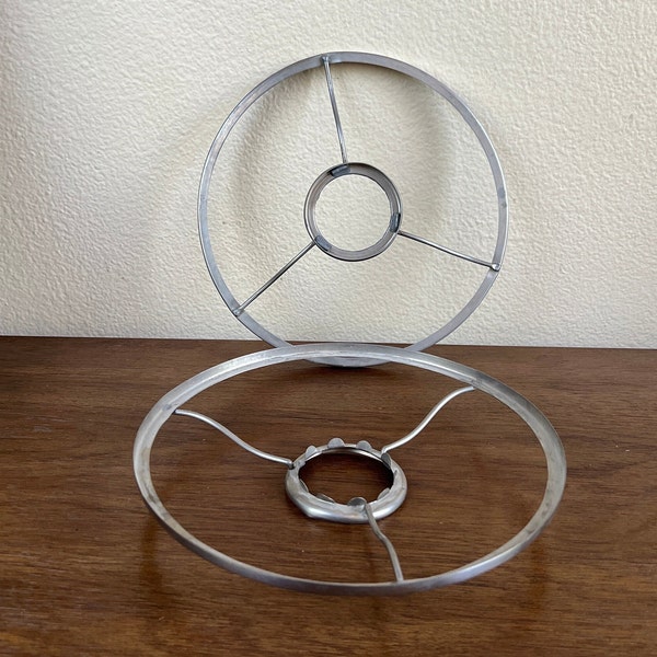 Vintage Metal Lamp Shade Holder Ring, Vintage Lamp Ring, Salvage Light Part, Salvage Lighting, Lamp Parts, Vintage Replacement Light Part