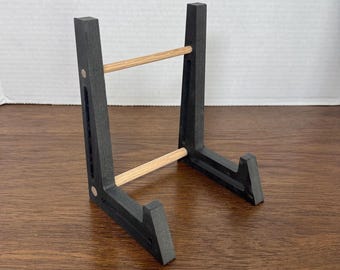 Custom Handmade Black Modern Style Richlite Plate Picture Stand Easel, Plate Stand, Plate Easel, Display Stand, Black Easel