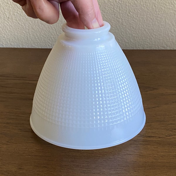 Vintage White Milk Glass Pendant Light Globe Light Fixture Cover, Vintage White Light Shade Diffuser, Light Cover, Salvage, Replacement