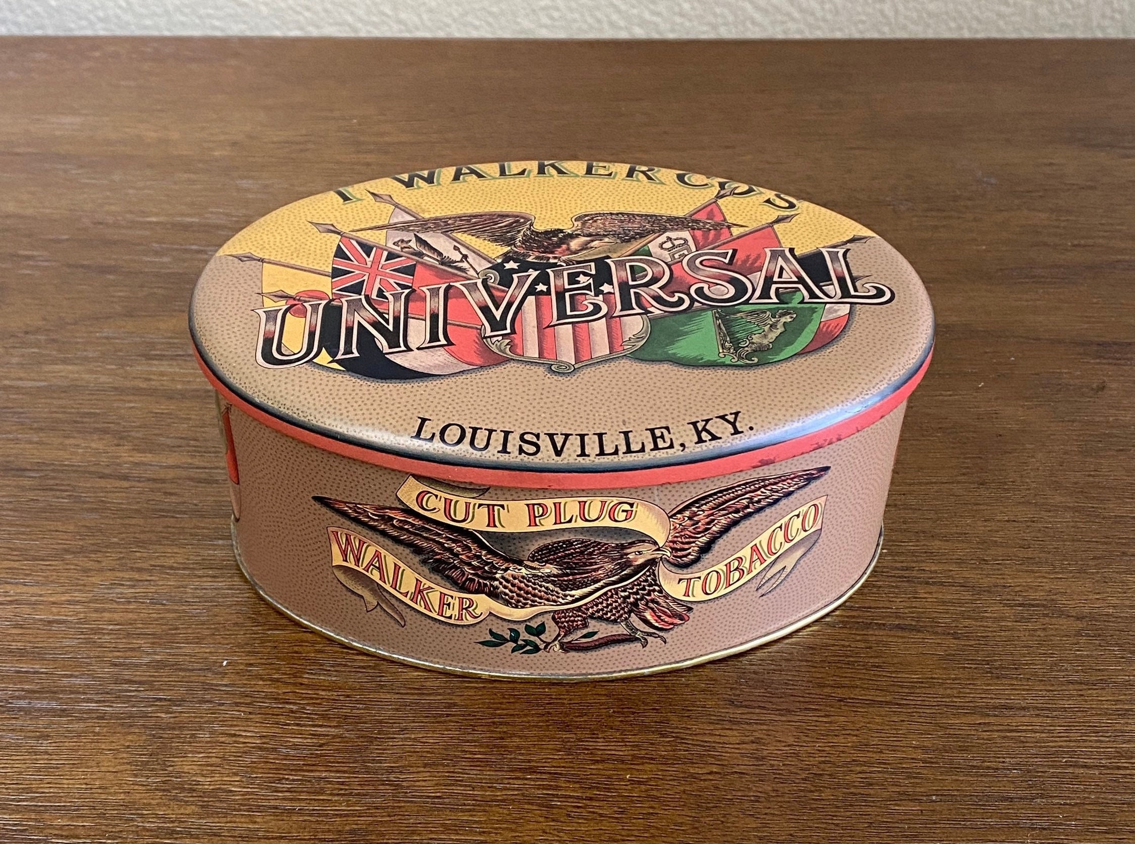walker tobacco Vintage Walker Tobacco Tin, Louisville KY, Cut Plug