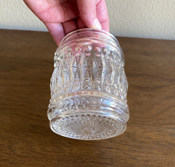 Vintage Clear Glass Domed Flush Mount Light Cover Mid Century Etsy