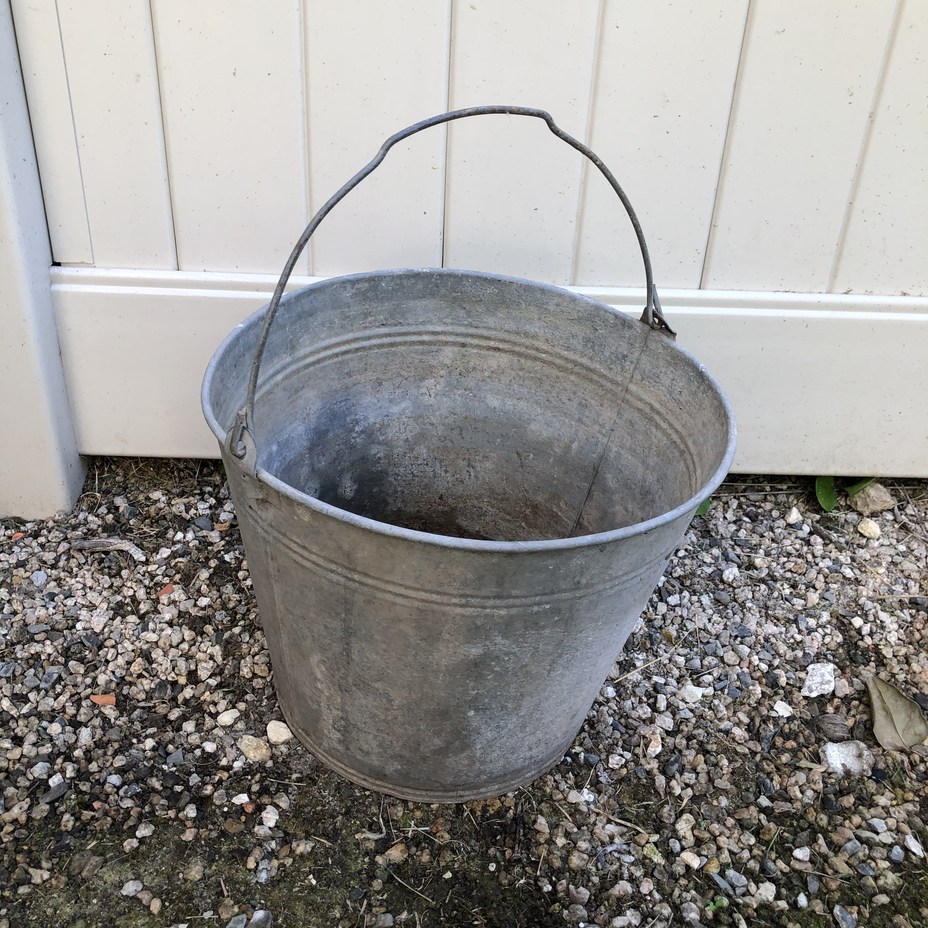 Vintage Galvanized Bucket Old Bucket Garden Decoration Farm Etsy