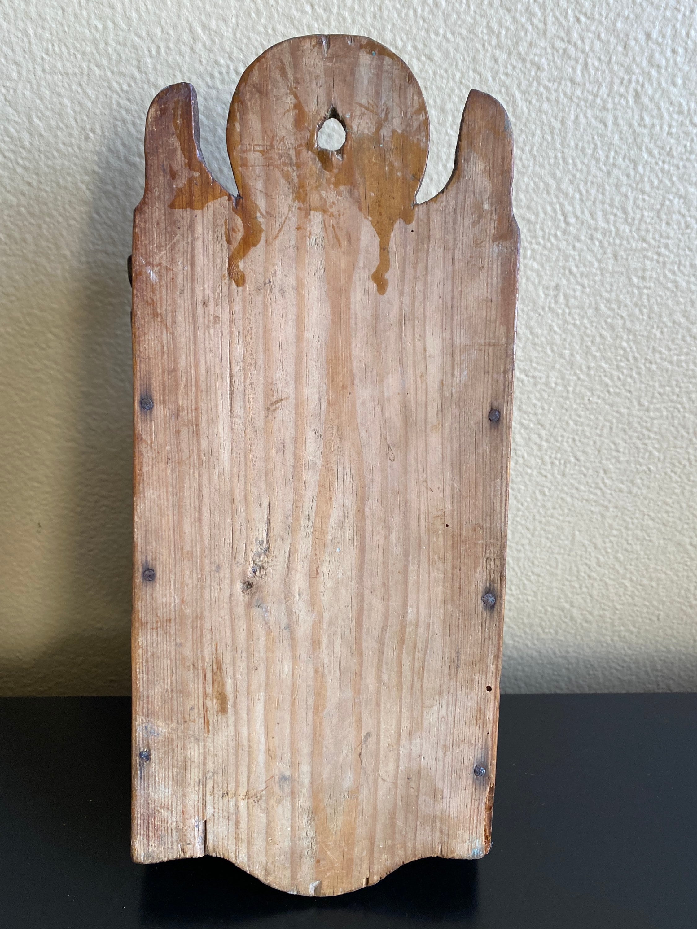 Custom Handmade Vintage Style Walnut Wood Plate Picture Stand 