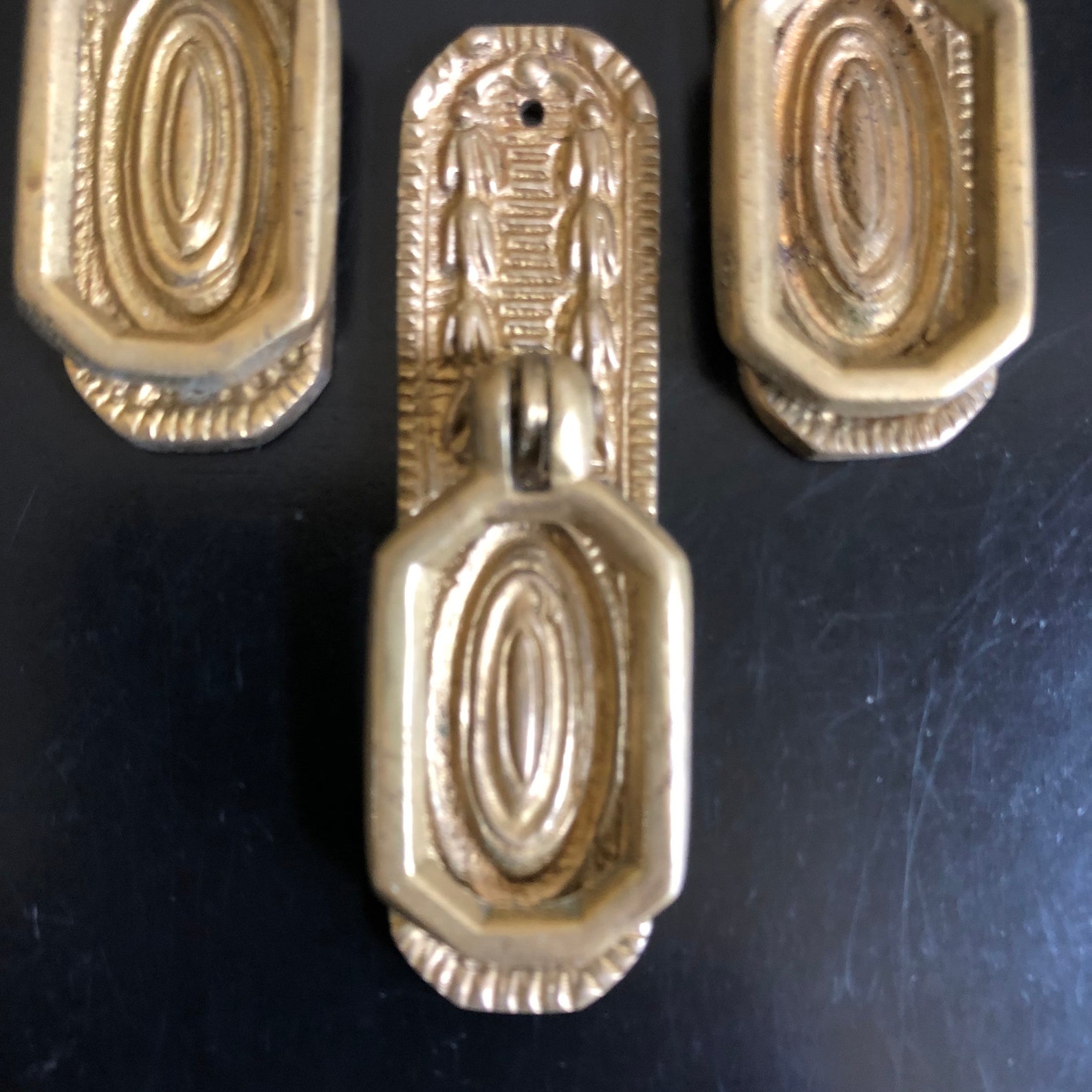 Antique Brass Drop Handle Drawer Pulls Brass Drawer Pulls Etsy