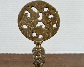 Vintage Brass Metal Lamp Finial, Vintage Lamp Finial, Metal Lamp Finial, Brass Lamp Finial, Lamp Topper, Gold Lamp Finial,