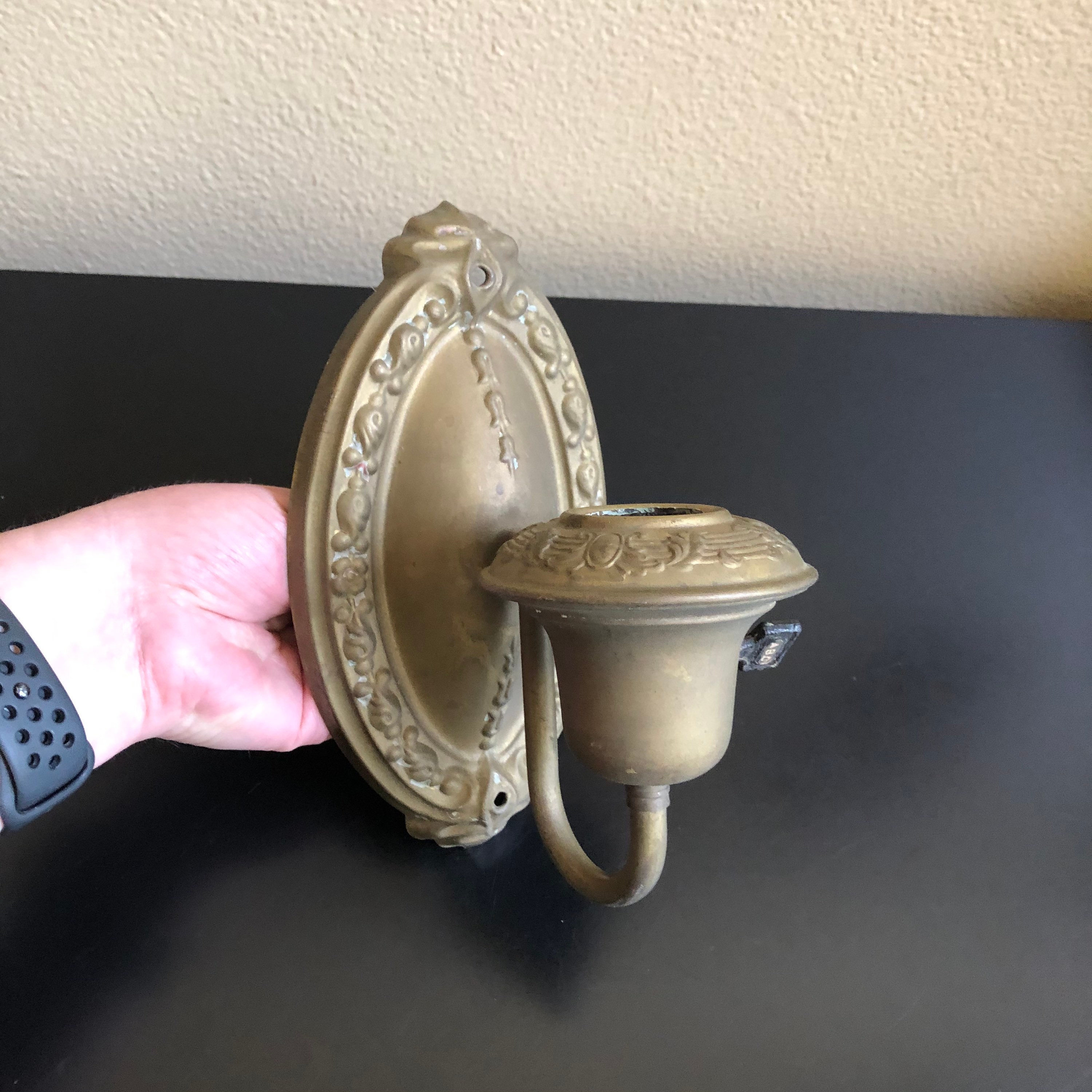 Vintage Brass Wall Mount Light Fixture Wall Light Vintage Etsy