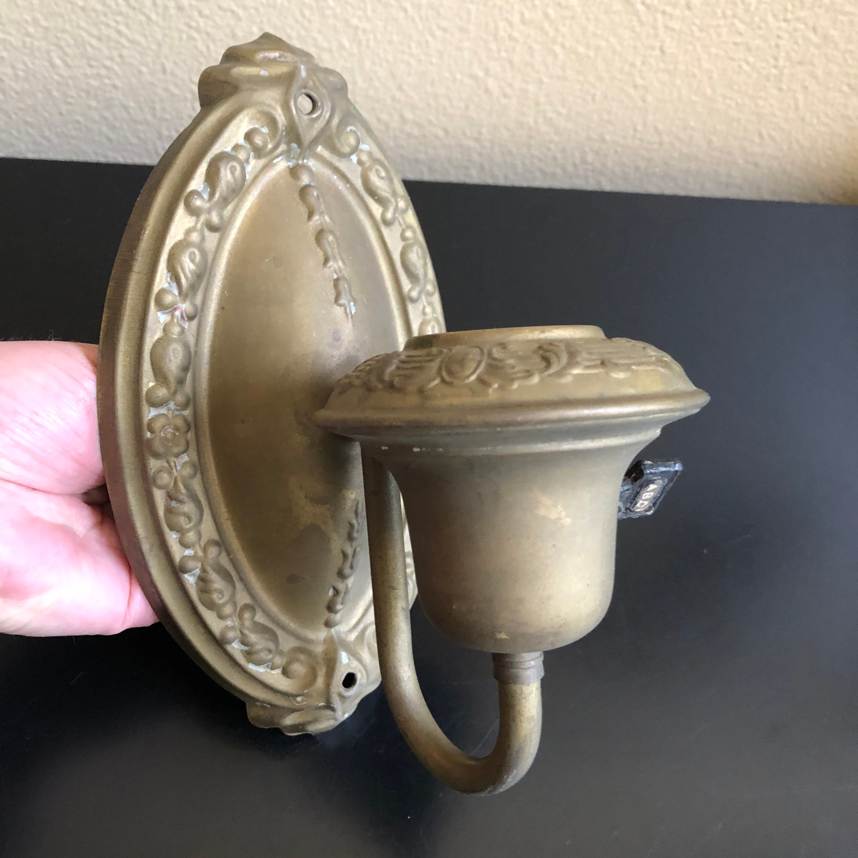 Vintage Brass Wall Mount Light Fixture Wall Light Vintage Etsy