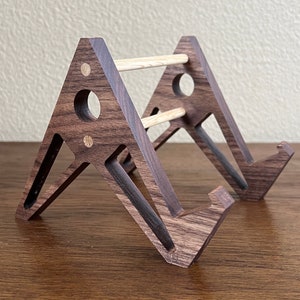 Custom-made Modern/Retro Style Walnut Wood Plate Picture Stand Easel, Plate Stand, Plate Easel, Display Stand, Wood Easel, Easel