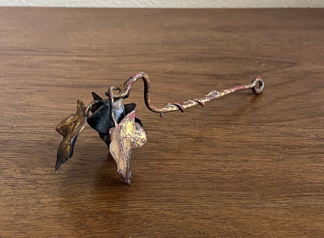 Vintage Leaf Metal Candle Snuffer Leaf Candle Snuffer Gold Etsy