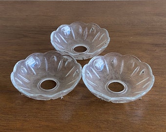 Vintage Glass Light Part, Light Restoration, Replacement Parts, Salvage Supply, Hardware Lamp Lighting Parts Salvage Candle Bowl Drip Plate