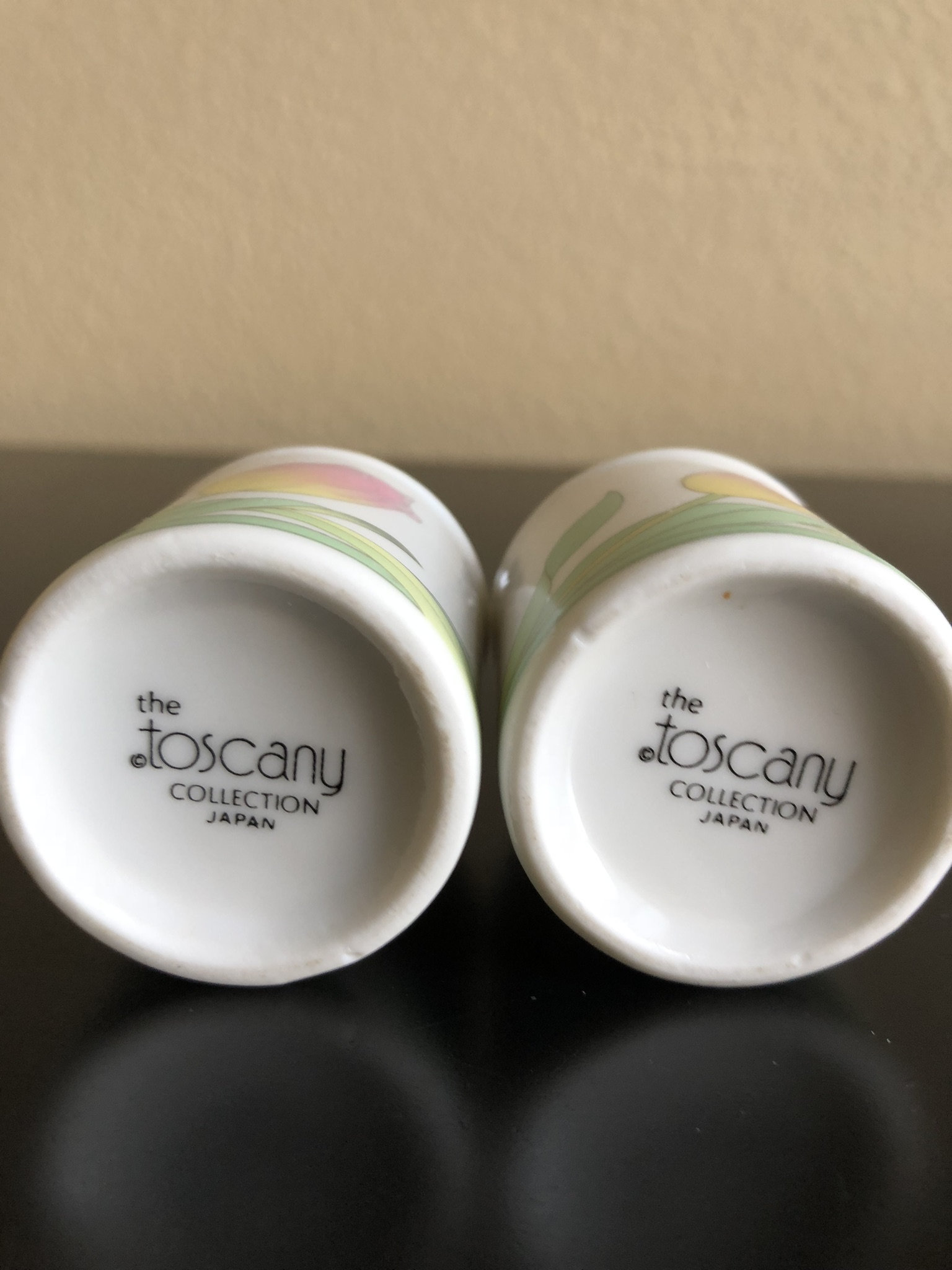 Vintage White with Tulip Salt and Pepper Shakers Floral Salt Etsy