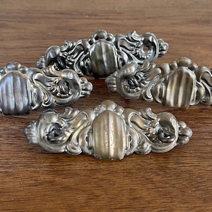 Vintage Brass Drawer Handle Backplates, Brass Backplate, Furniture Hardware, Cabinet Pull Salvage Restoration Hardware