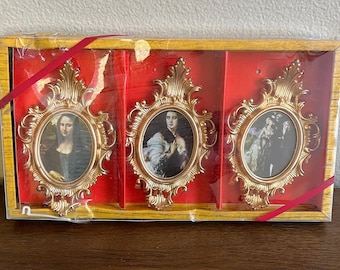 3 Vintage Photo Picture Frames, Gold Photo Frame, Gold Picture Frame