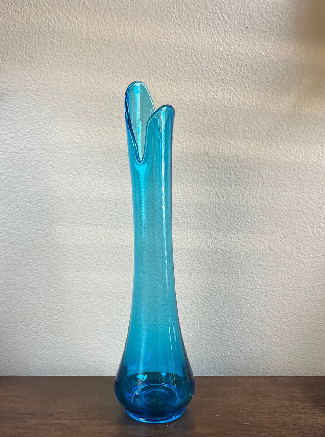 Vintage LE Smith Swung Turquoise Blue Vase Swung Stretch Etsy