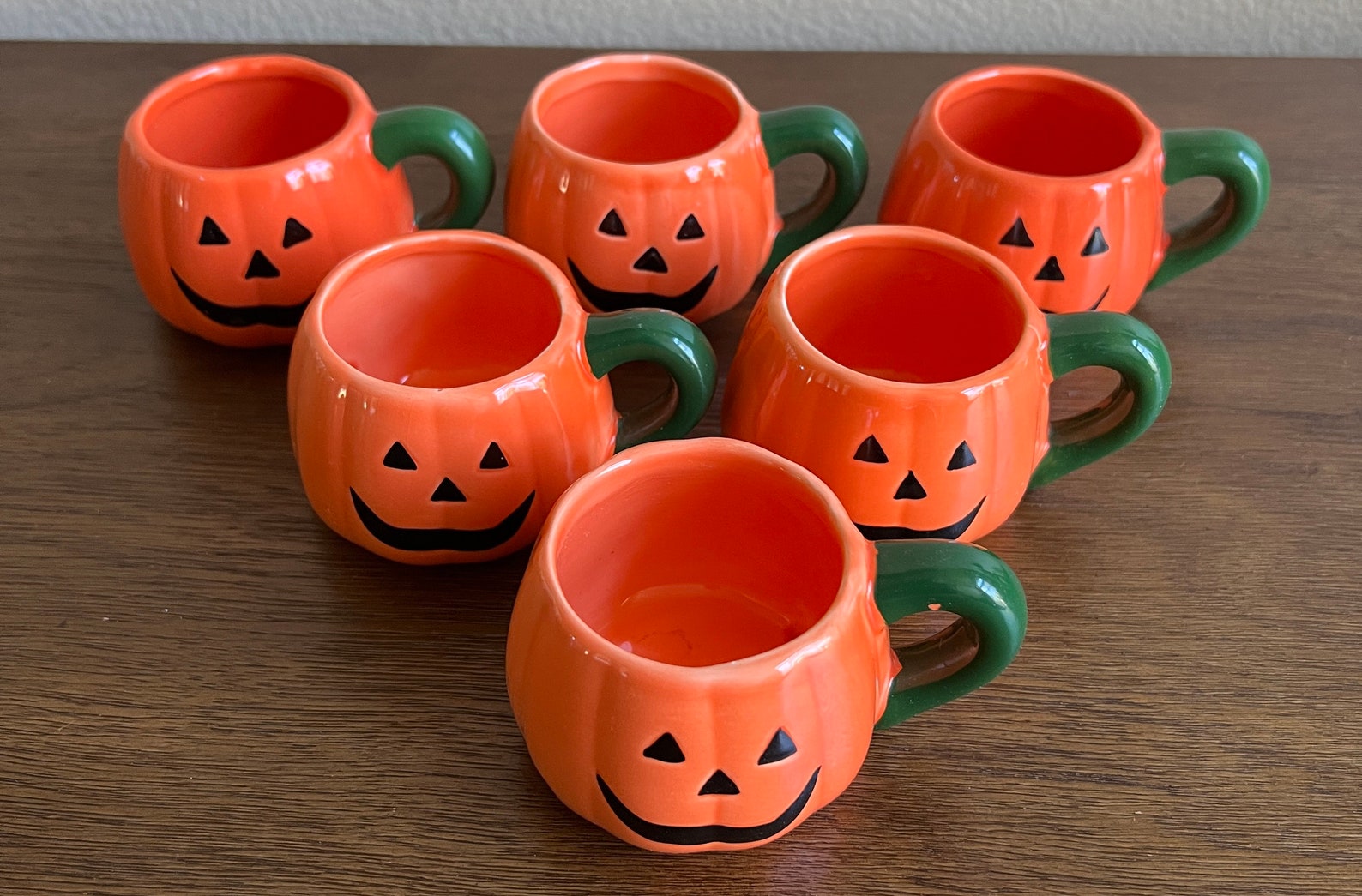 Collectible Vintage Pumpkin Mugs Pumpkin Mug Vintage Etsy