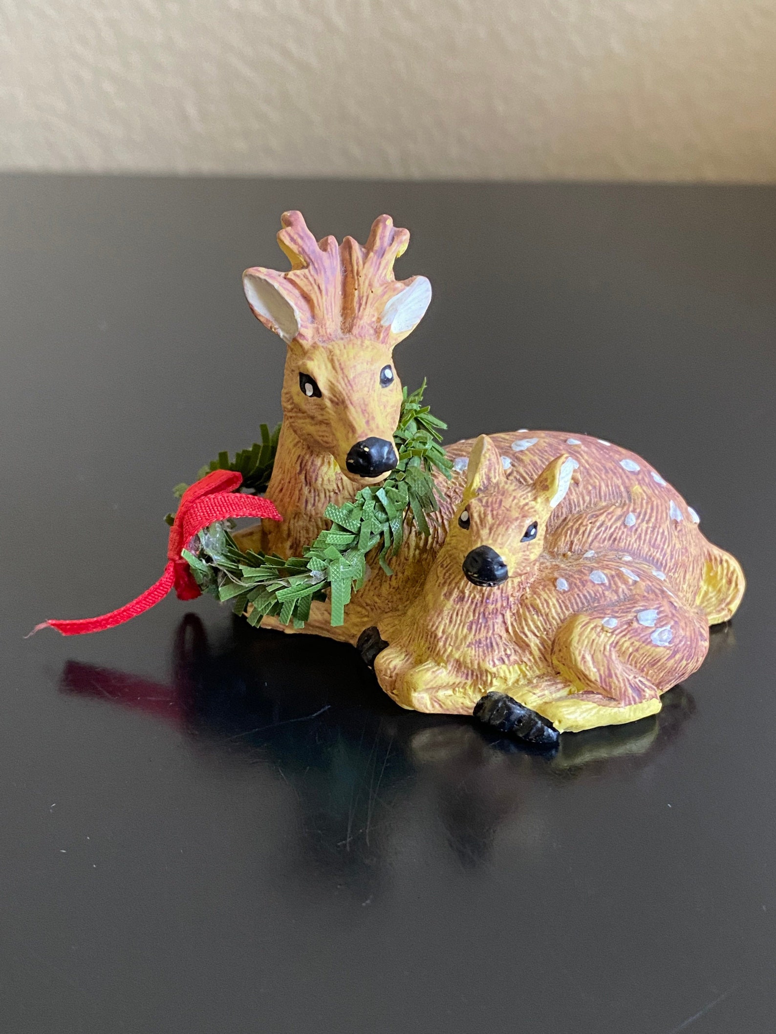 Vintage Daddy Deer and Baby Deer Fawn Figurine Vintage Etsy