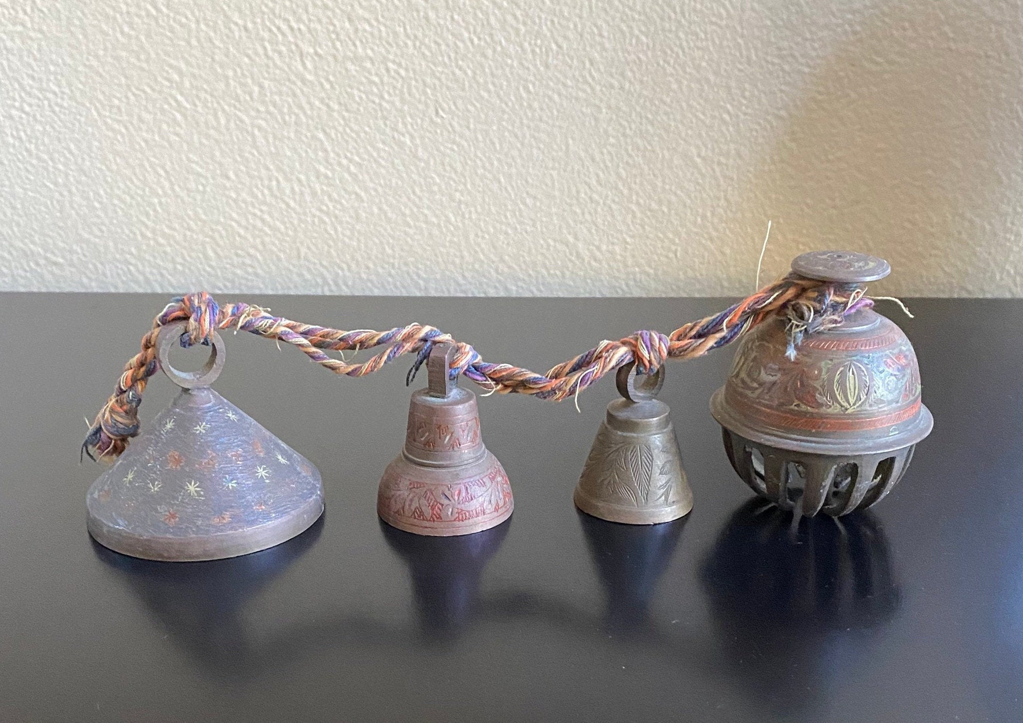 4 Collectible Vintage Brass Bells Vintage Brass Bells Claw Etsy