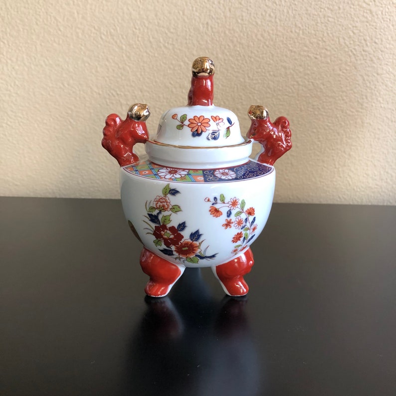 Vintage Japanese Incense Burner Foo Dogs Altar Incense Etsy