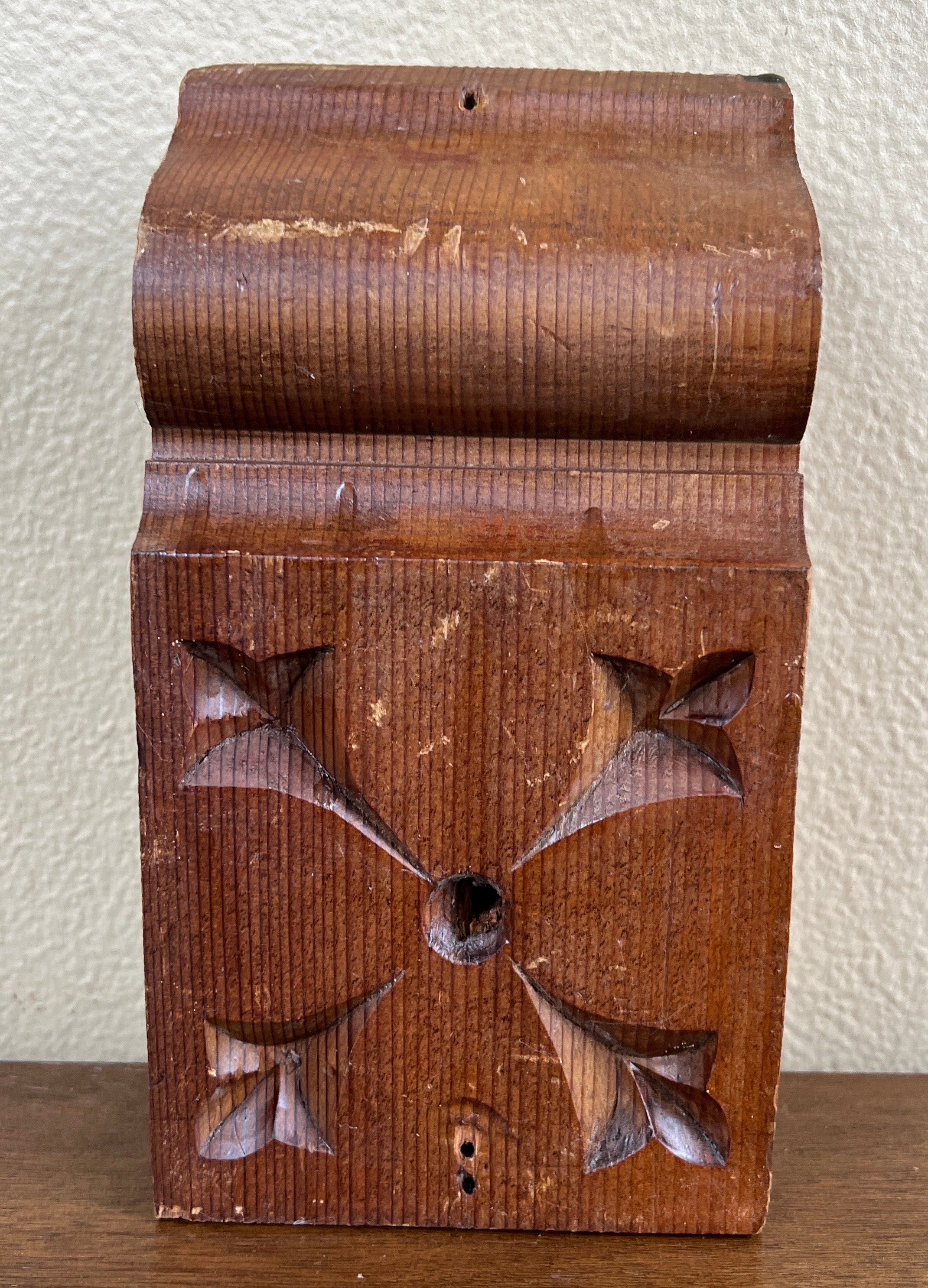 Vintage Stained Wood Moulding Plinth Blocks Molding, Moulding Trim Work ...