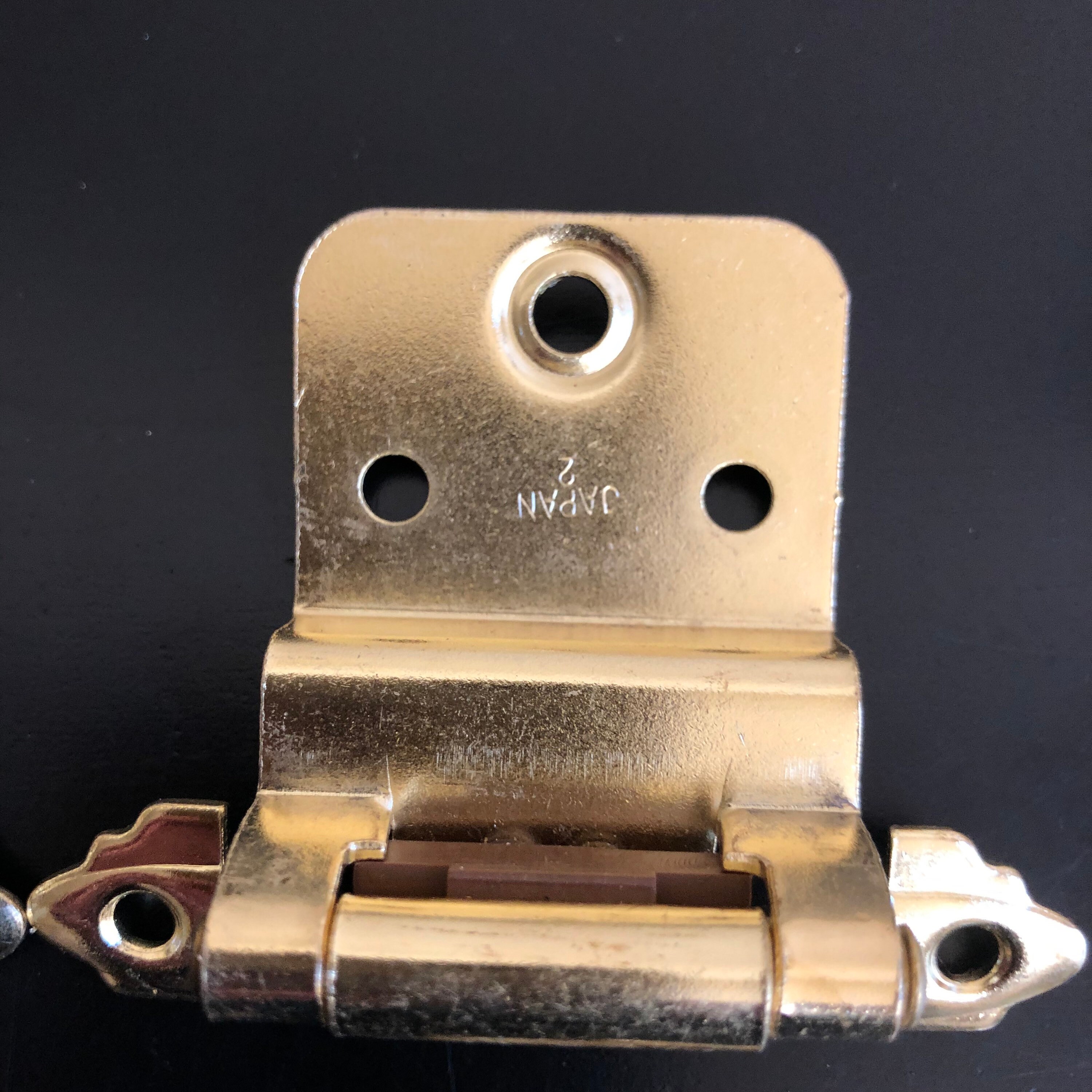 Vintage New Old Stock Gold Metal Hinges Cupboard Etsy