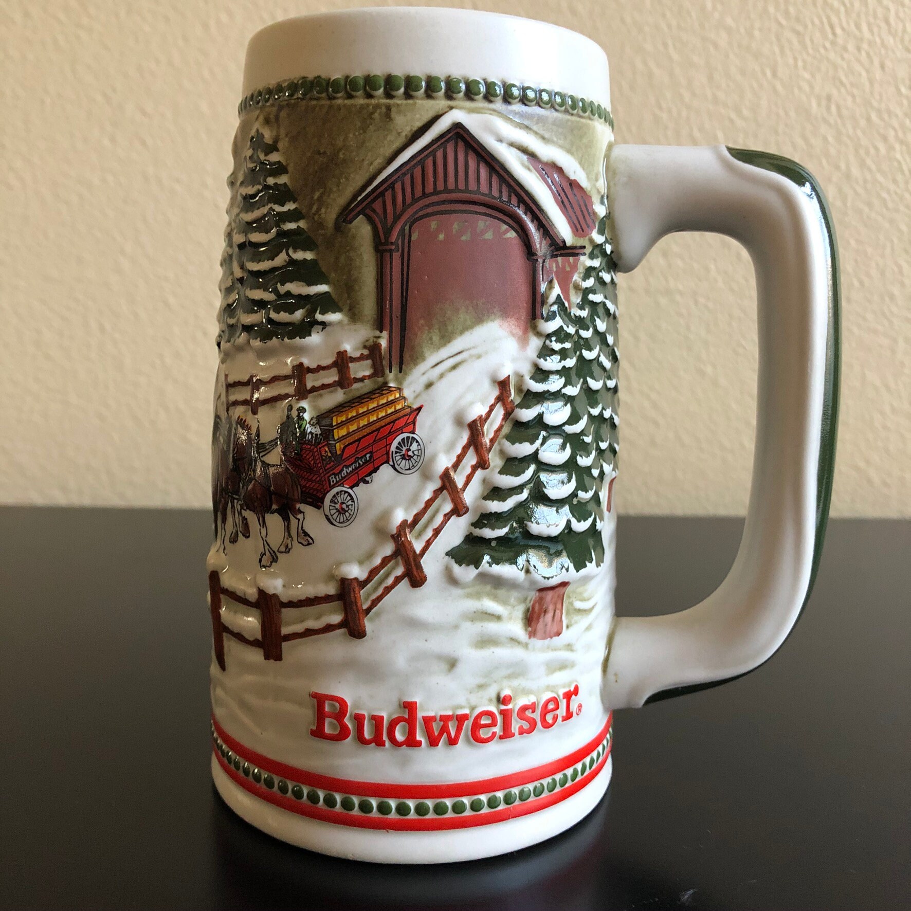 Collectible Vintage 1984 Budweiser Stein Beer covered Etsy