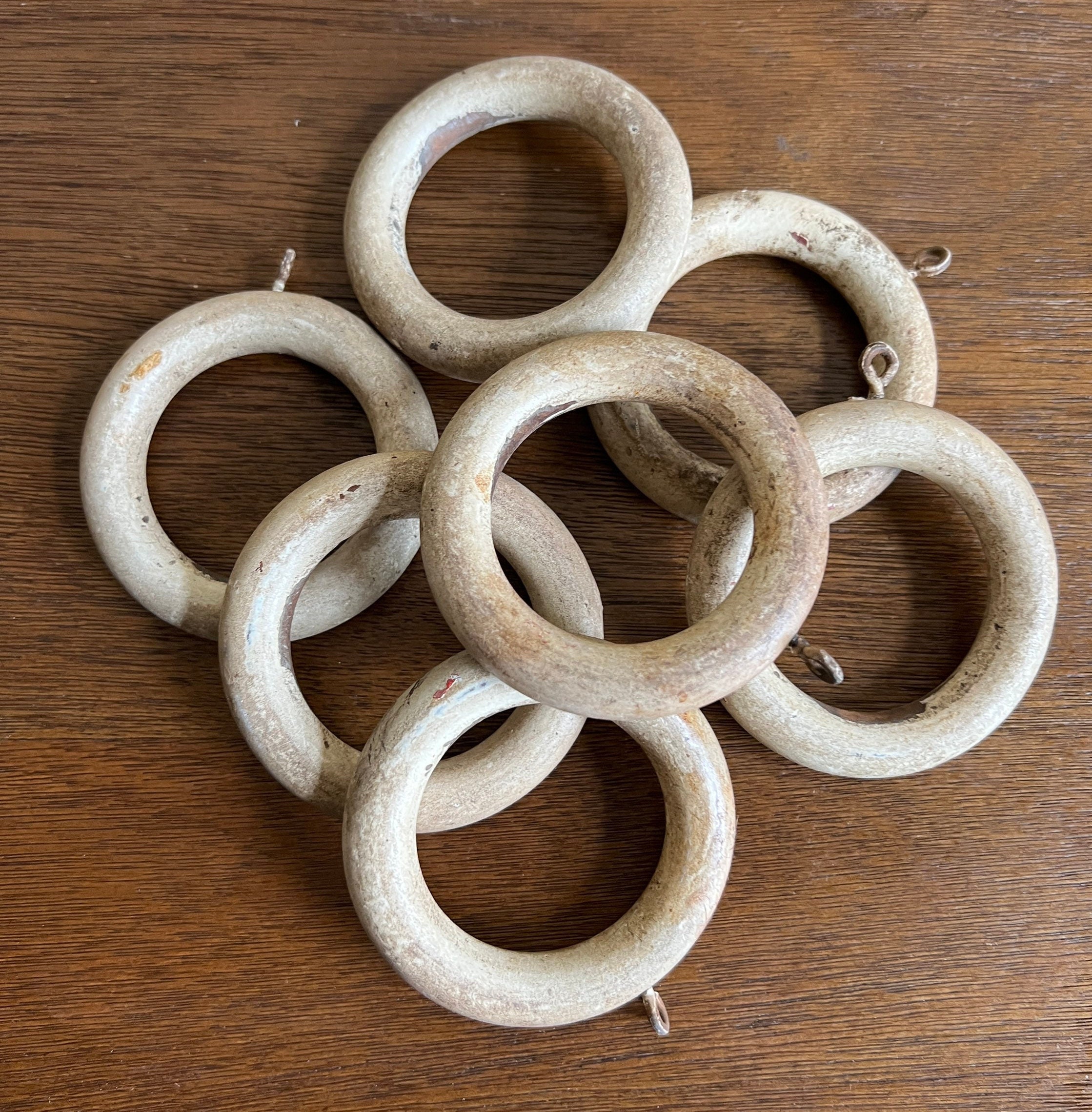 Expires Jan. 27th** Vintage Wooden Drapery Ring, Drapery Hardware
