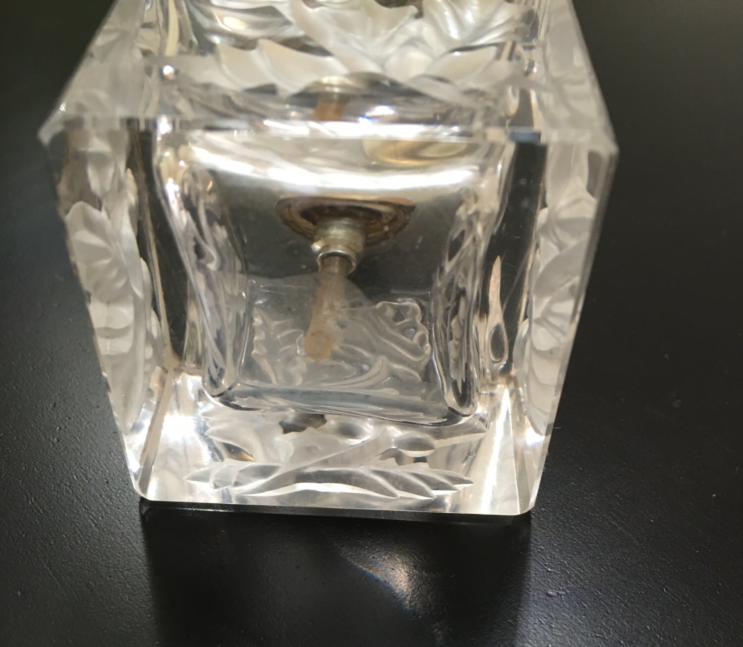 Collectible Vintage Crystal IRice Clear Glass Perfume Bottle Etsy