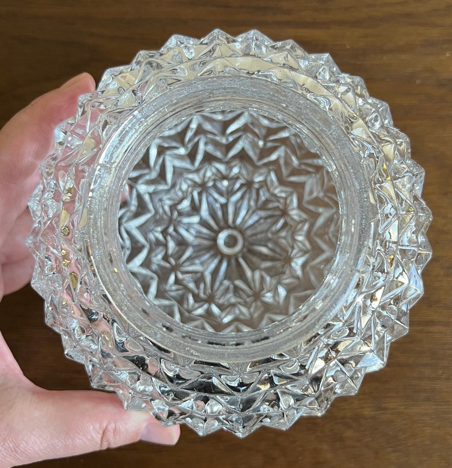 Vintage Clear Glass Domed Flush Mount Light Cover Mid Century Etsy