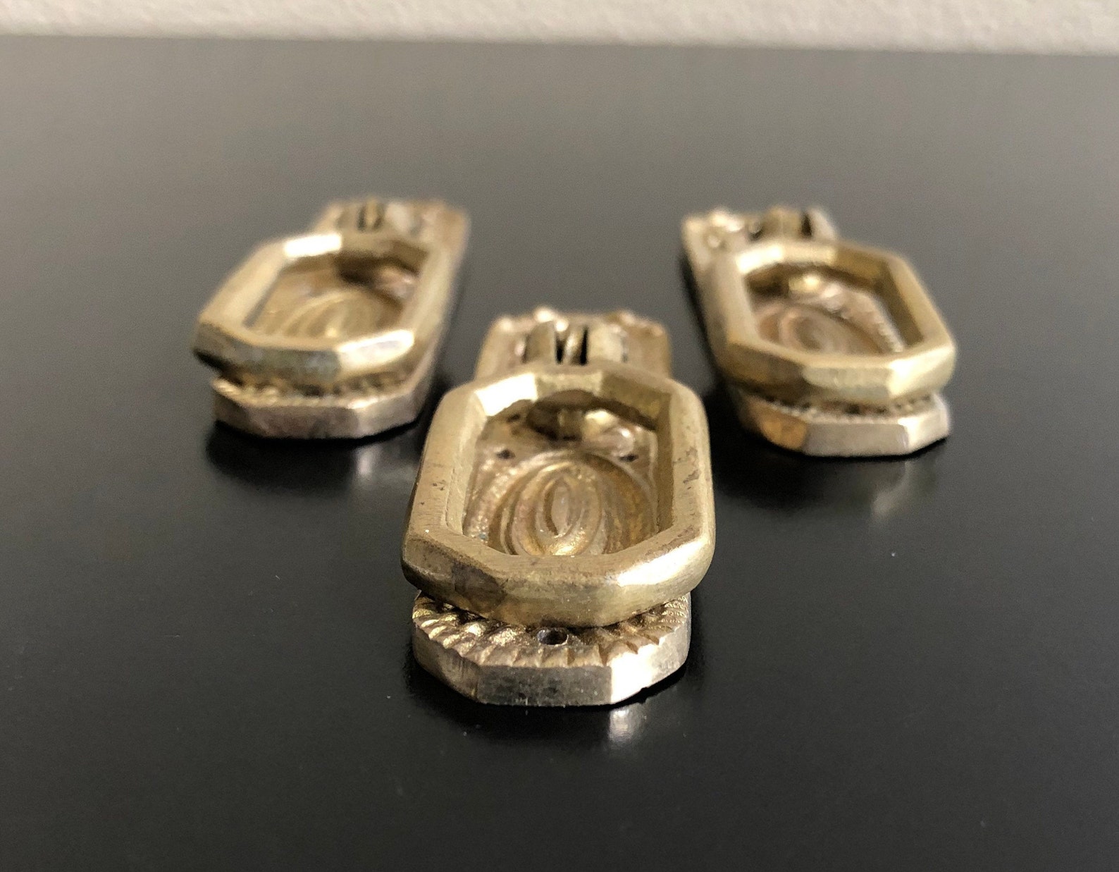 Antique Brass Drop Handle Drawer Pulls Brass Drawer Pulls Etsy