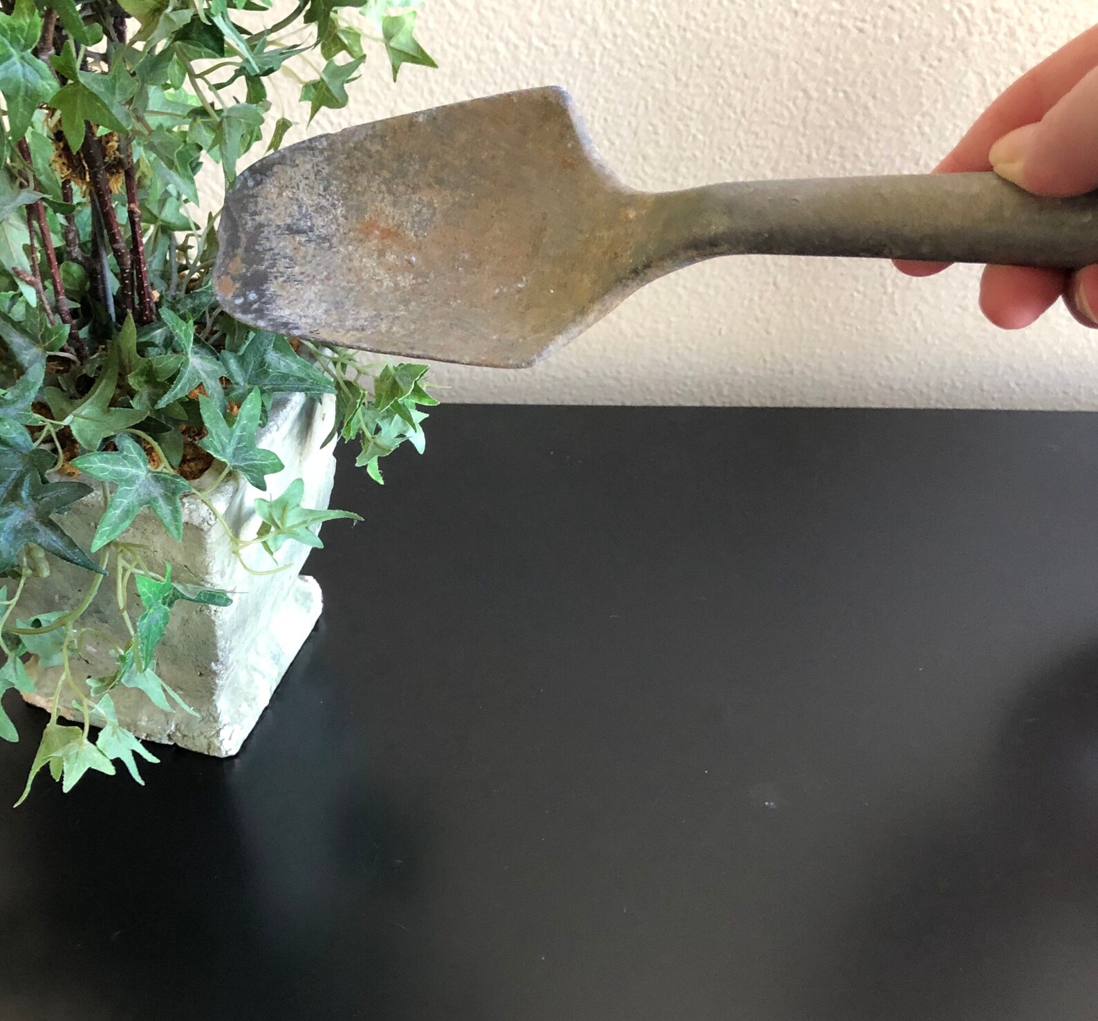 Antique Galvanized Hand Held Shovel Old Shovel Small Garden Etsy