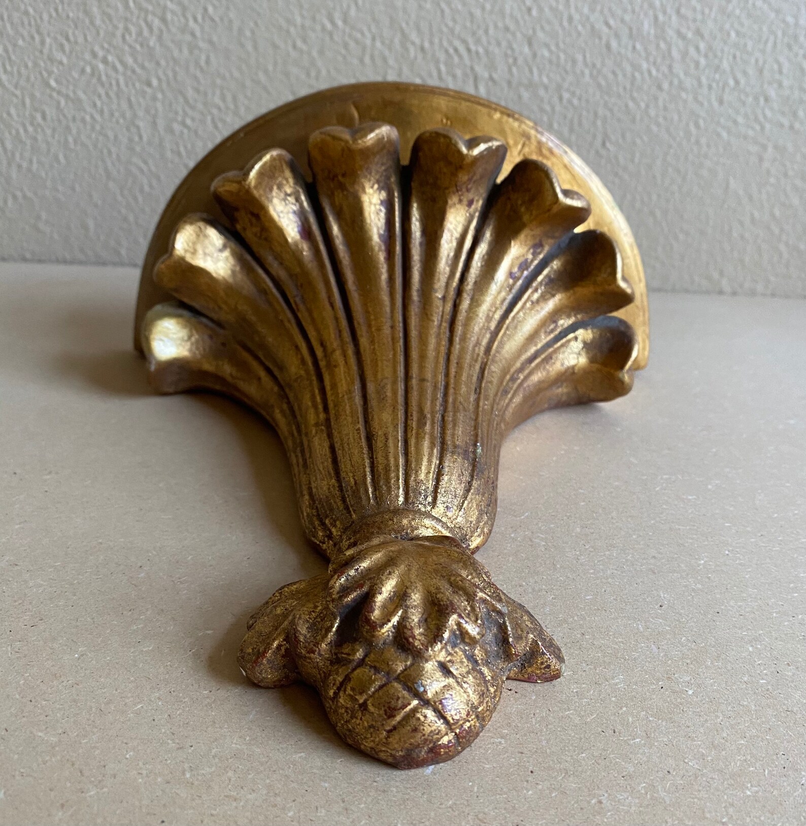 Vintage Gold Wall Shelf Gold Resin Plaster Wall Hanging Etsy