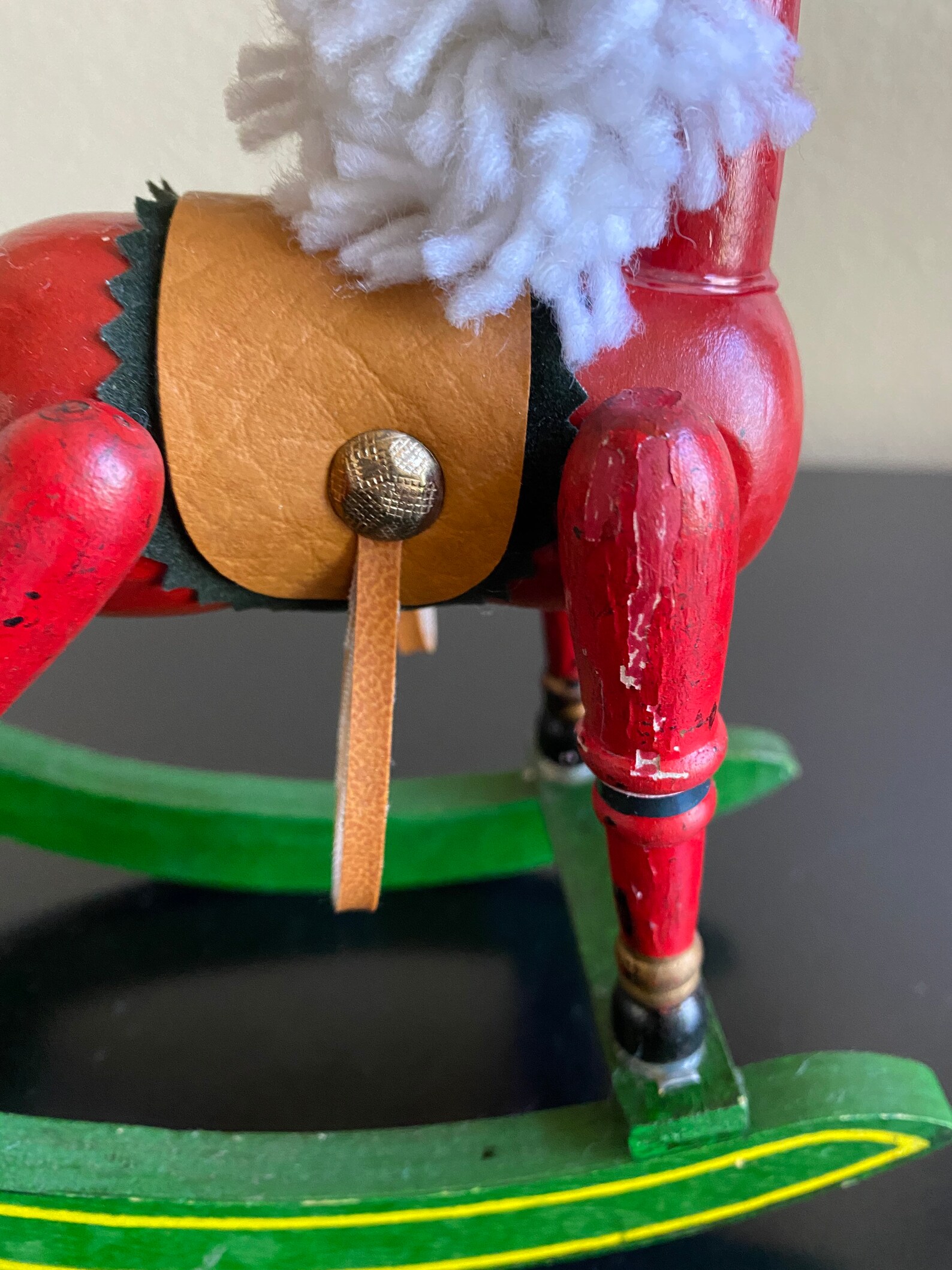 Vintage Antique Wood Rocking Horse Vintage Red and Green Etsy