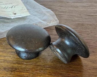 2 Vintage Wood Drawer Knobs, Large Wood Knob, Wood Drawer Pulls, Wood Knob, Cabinet Pull Knob, Furniture Knob Restoration Hardware Supplies