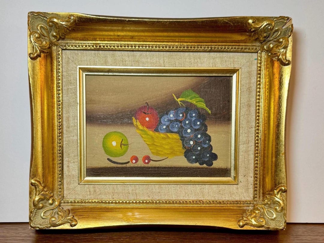 Vintage Still Life Fruit Oil Painting - Etsy