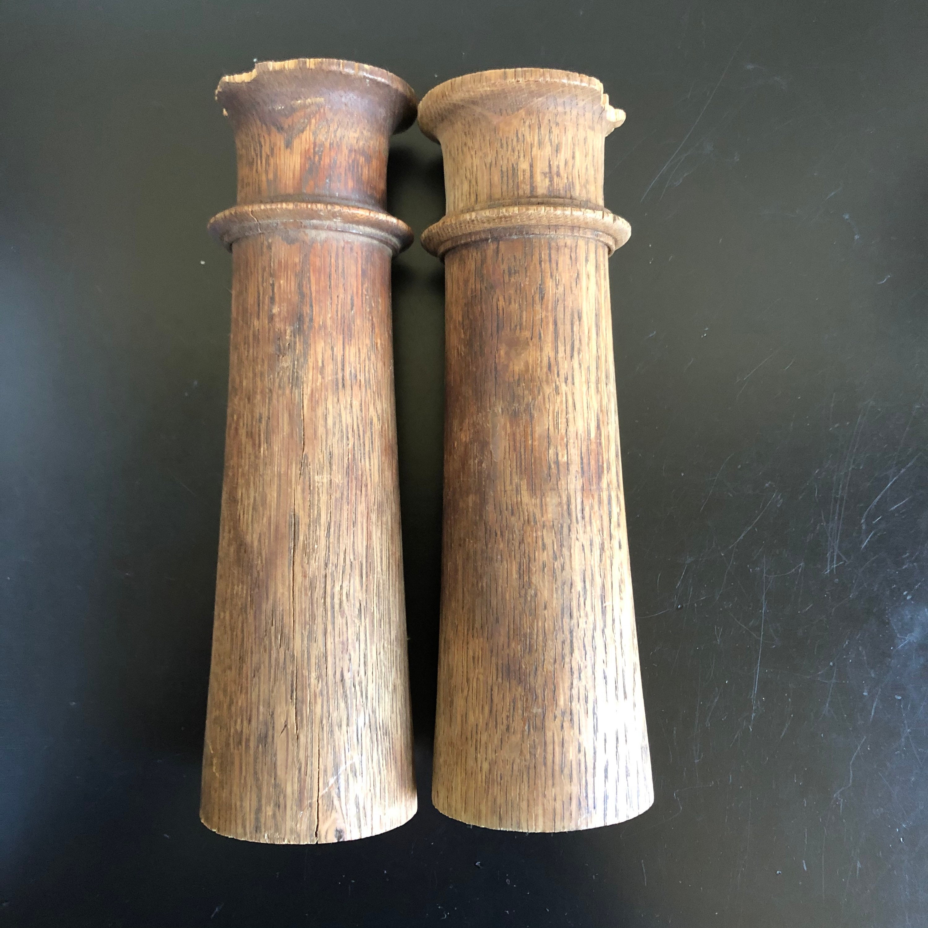 2 Vintage Wood Spindle Posts Table Legs Balusters Etsy