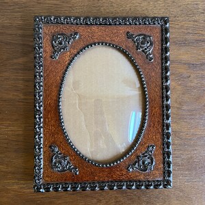 Vintage Wooden Picture Frame, Wood Frame, Wall Hanging Frame Wood, Oval Photo Frame, Old Frame