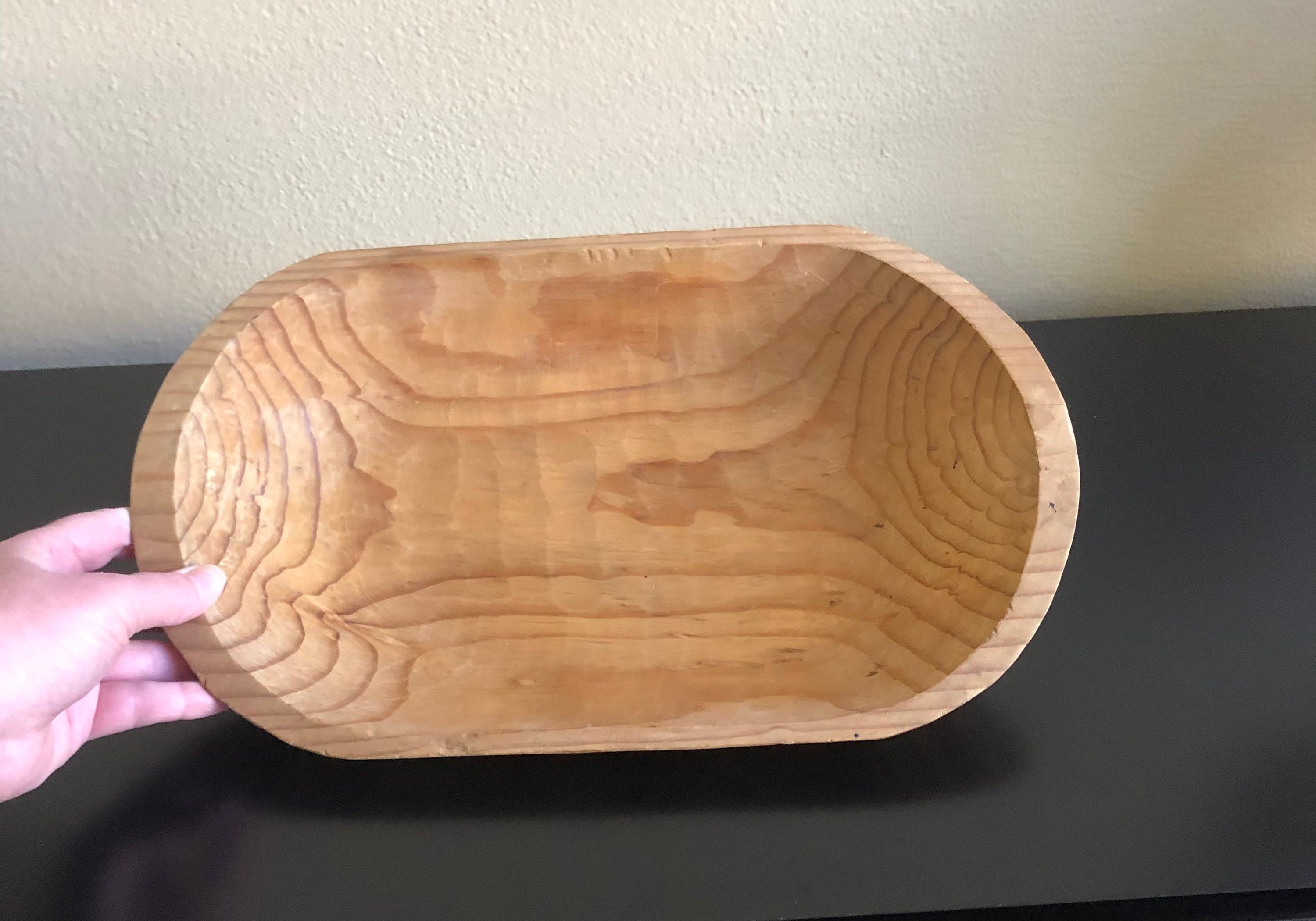 Primitive Wooden Dough Bowl Trough Dish Trough Bowl Etsy