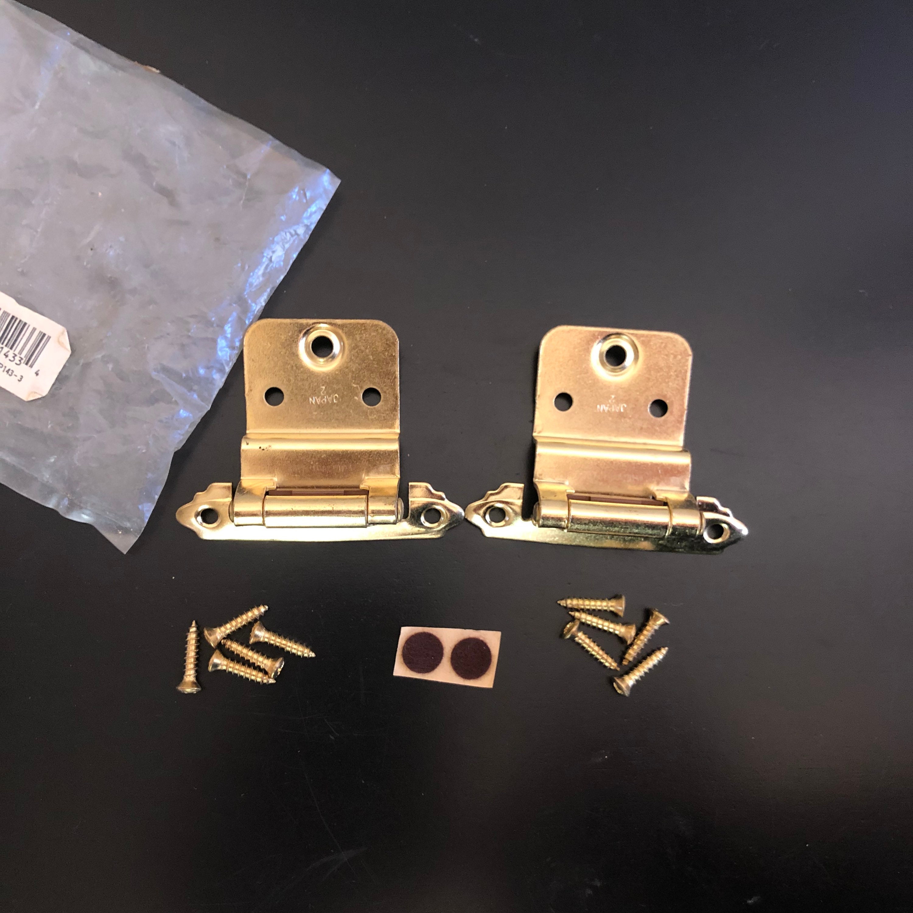 Vintage New Old Stock Gold Metal Hinges Cupboard Etsy