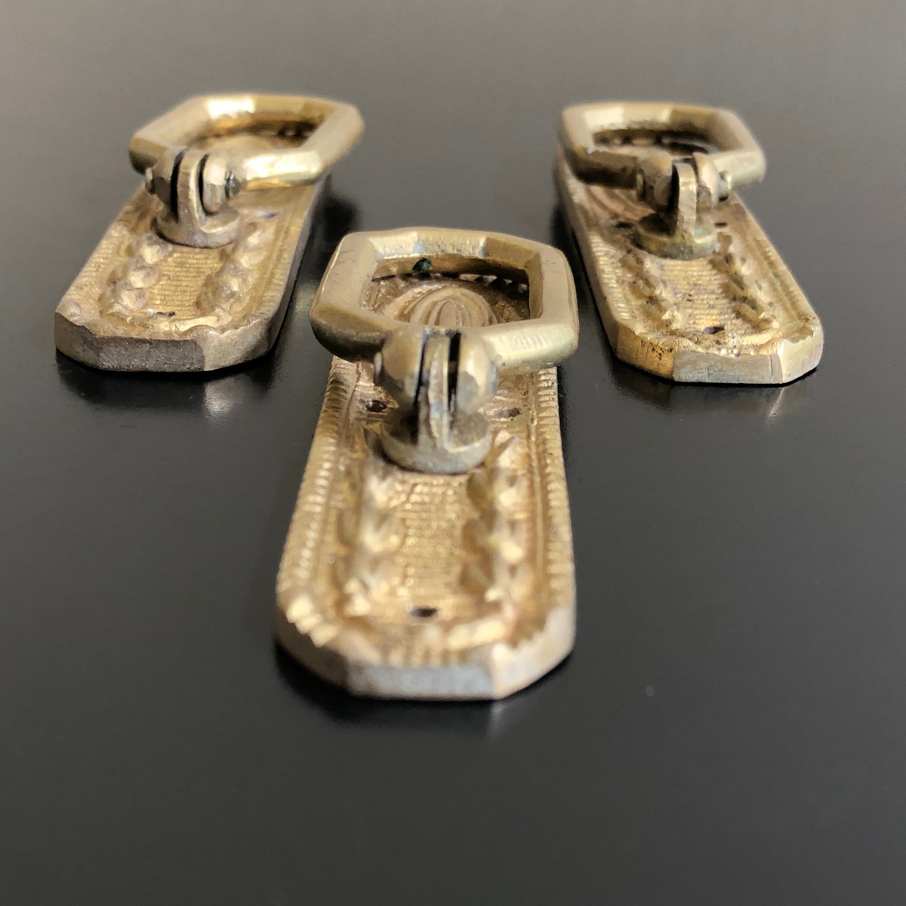 Antique Brass Drop Handle Drawer Pulls Brass Drawer Pulls Etsy