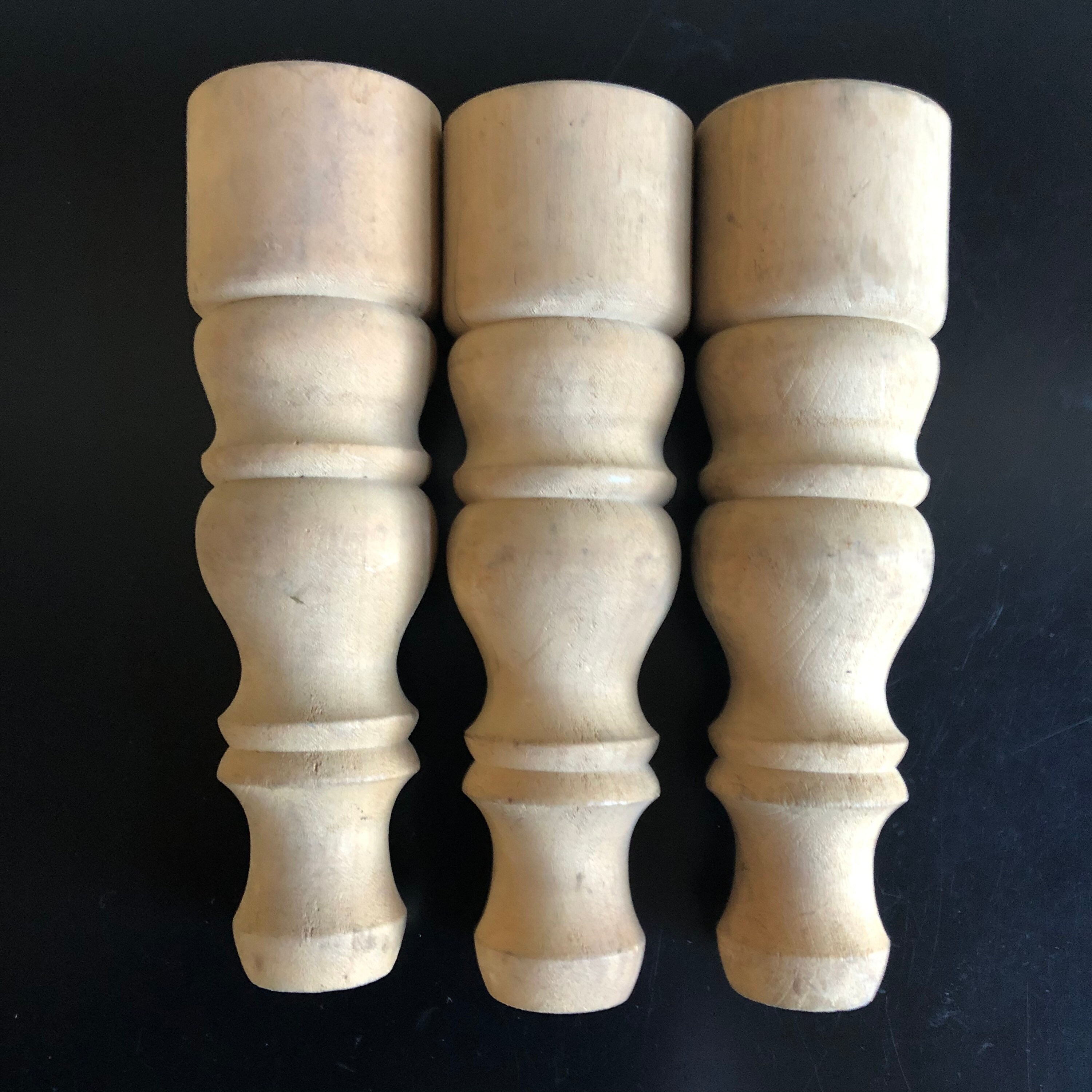 Vintage Unfinished Spindle Wood Salvage Legs Furniture Etsy