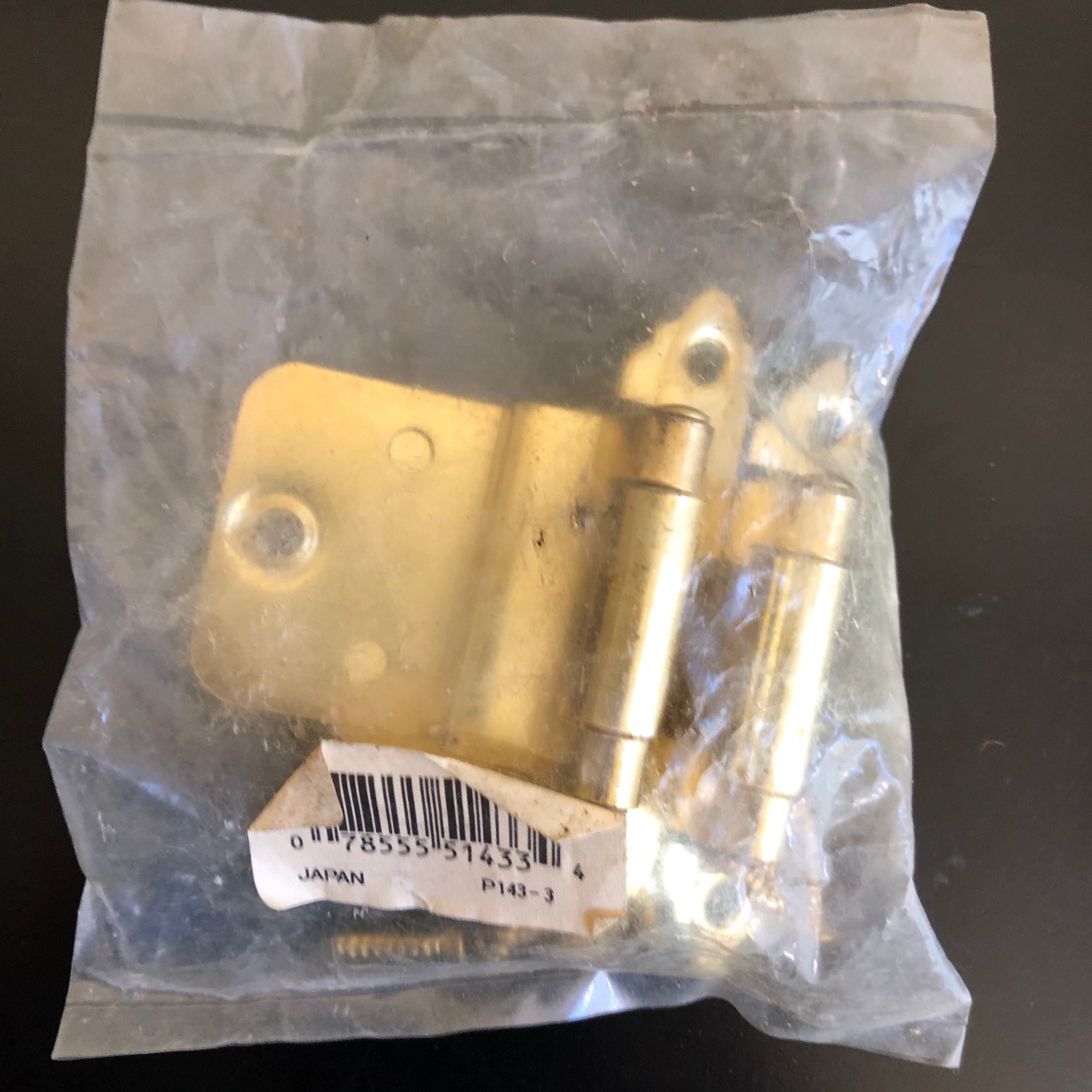 Vintage New Old Stock Gold Metal Hinges Cupboard Etsy