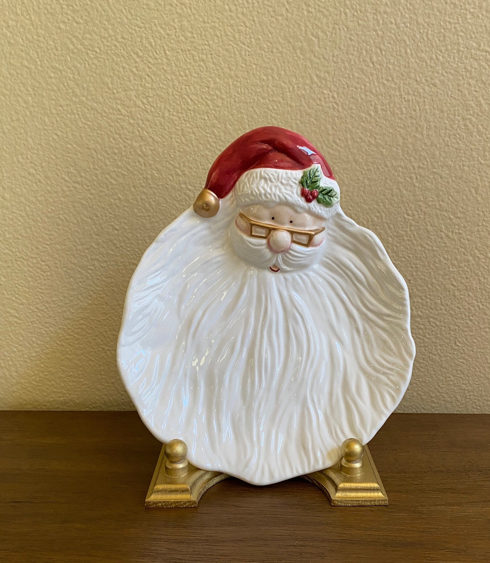 Fitz and Floyd Old Fashioned Christmas Santa Face Plate Santa Etsy