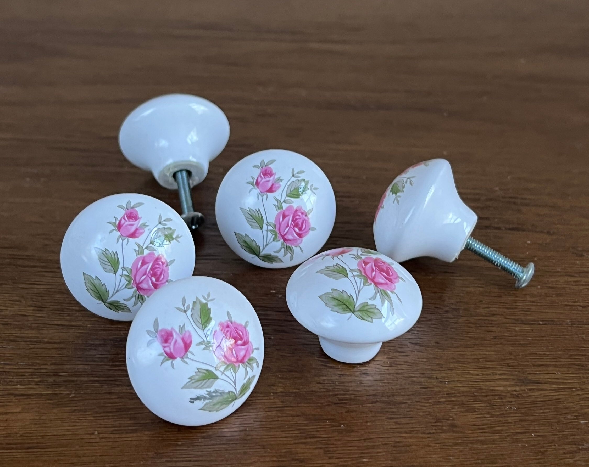 Poignée de porte ancienne en porcelaine | Rétro-poignée